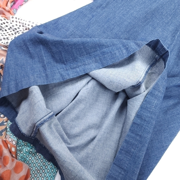 New Anne Klein Denim Short Sleeve Dress Sz 8 - Picture 9 of 11